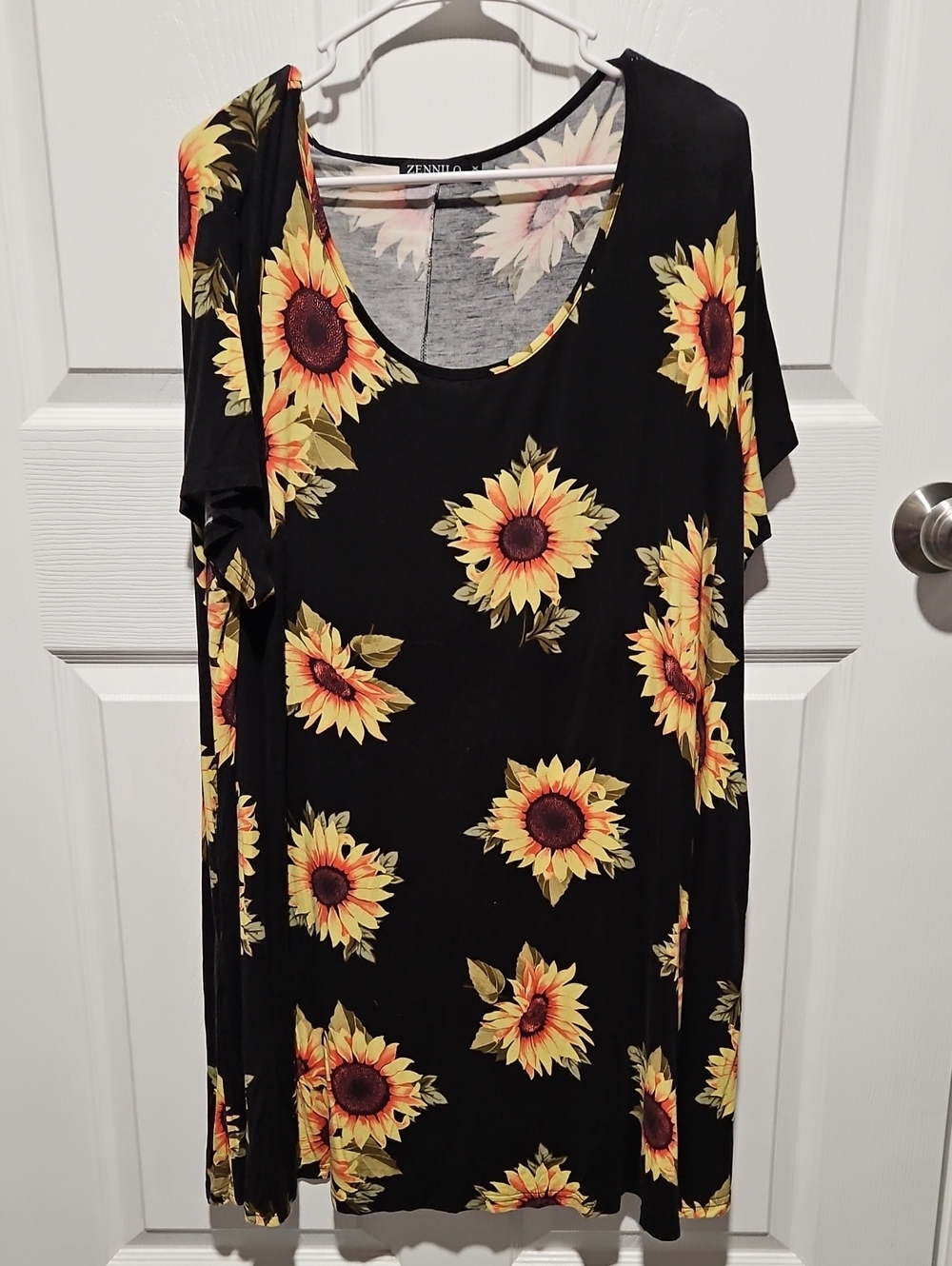 Sunflower Scoop Neck  Dress